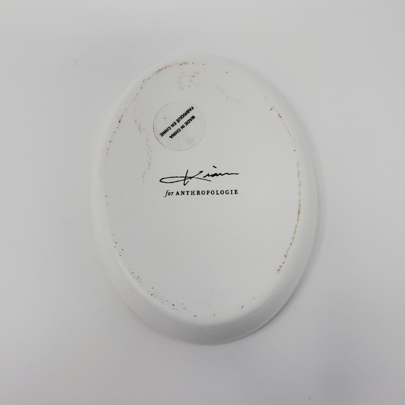 ANTHROPOLOGIE KIANA MOSLEY MONOGRAM TRINKET DISH INITIAL "D" FLOWERS MONOGRAM - Picture 8 of 10